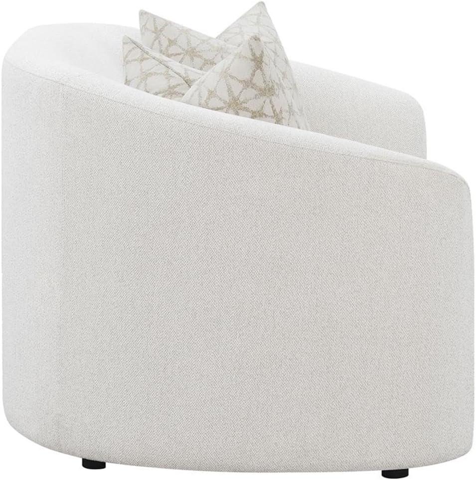 Coaster Rainn 2-piece Modern Fabric Upholstered Tight Back Living Room Set Latte