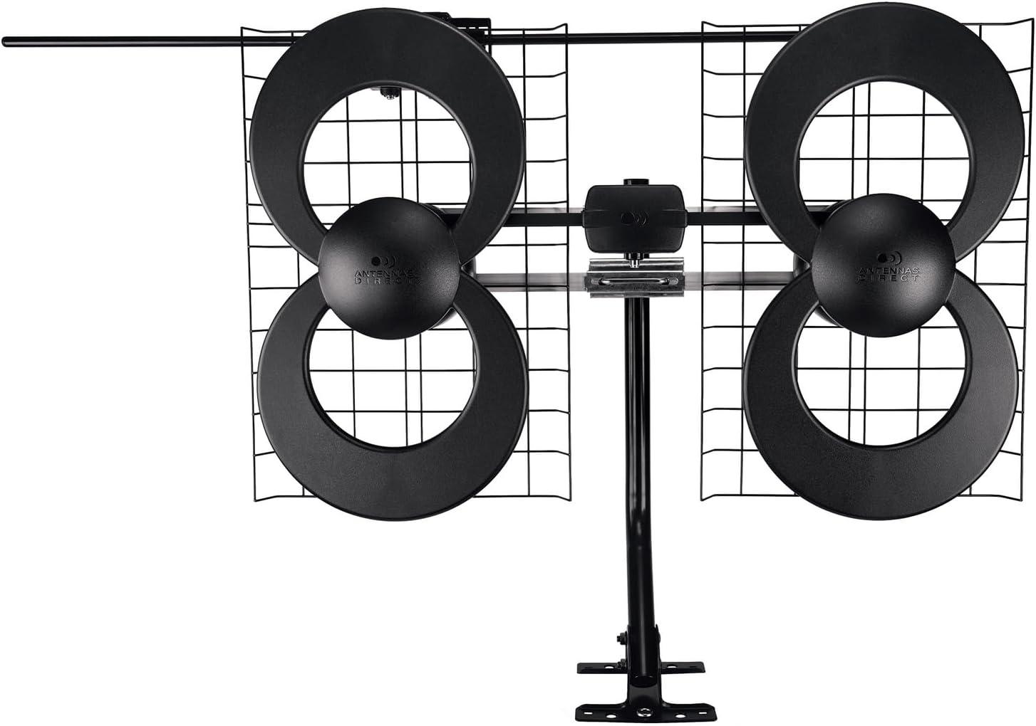 Antennas Direct® ClearStream 4 UHF Indoor Outdoor TV Antenna, Multi-Directional, 70+ Mile Range, 4K 8K UHD, NEXTGEN TV in Black