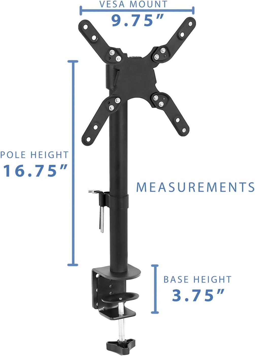 Mount-it Mount-It Monitor Mount & TV Desk Mount | Heavy-Duty Height & Tilt Adjustable Monitor Stand | Black