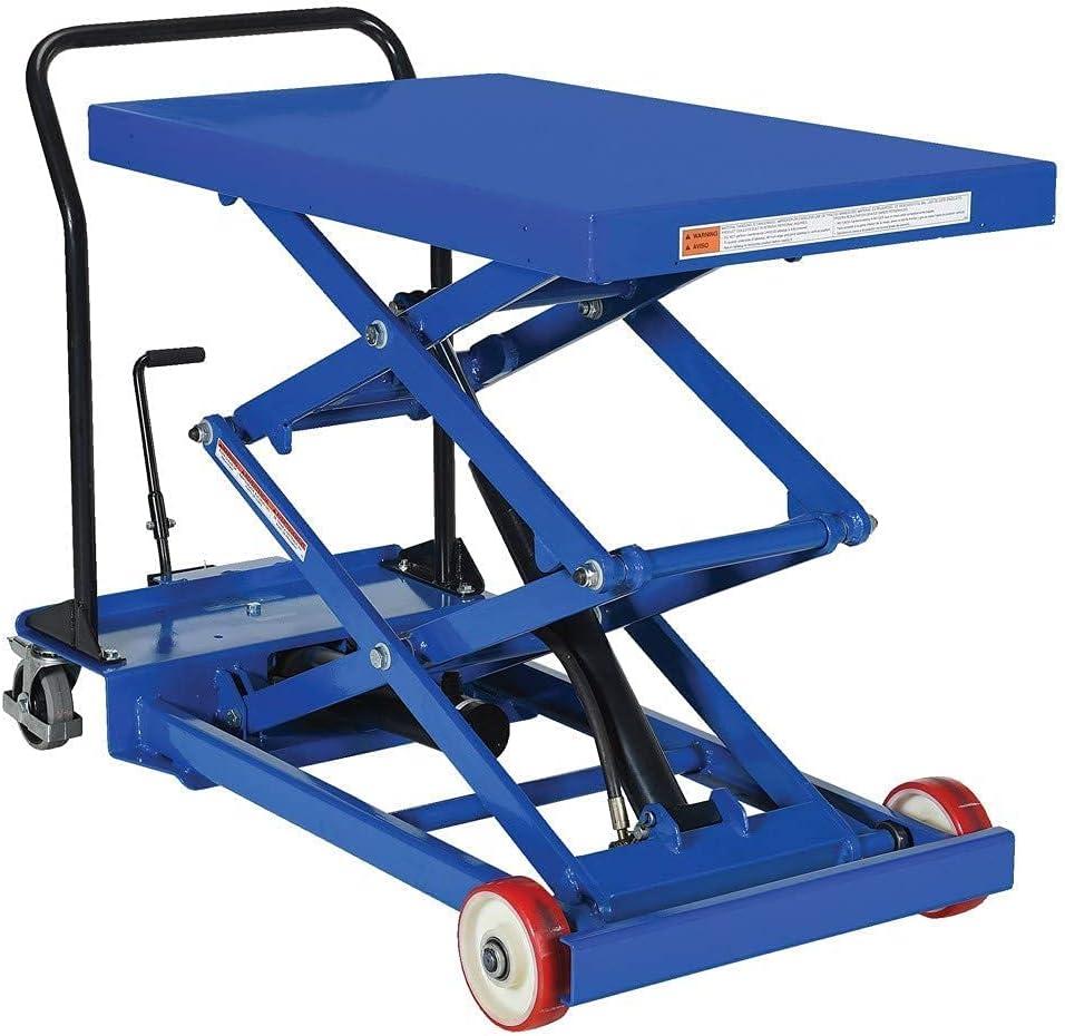 Premium Double Scissor Lift Table, 1000lb. Cap., 40.5" X 24", Foot Release