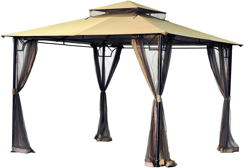 Beige Polyester Replacement Canopy for Bamboo Look Gazebo