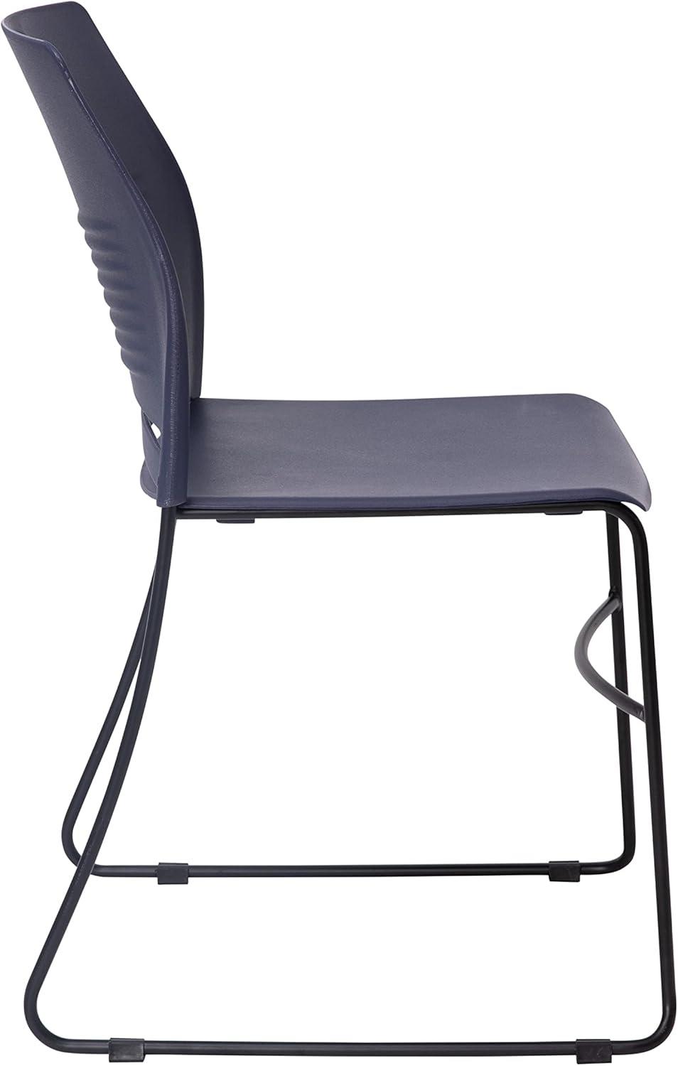 Flash Furniture Hercules Series Commercial Grade 660 LB. Capacity Plastic Stack Chair with Steel Sled Base