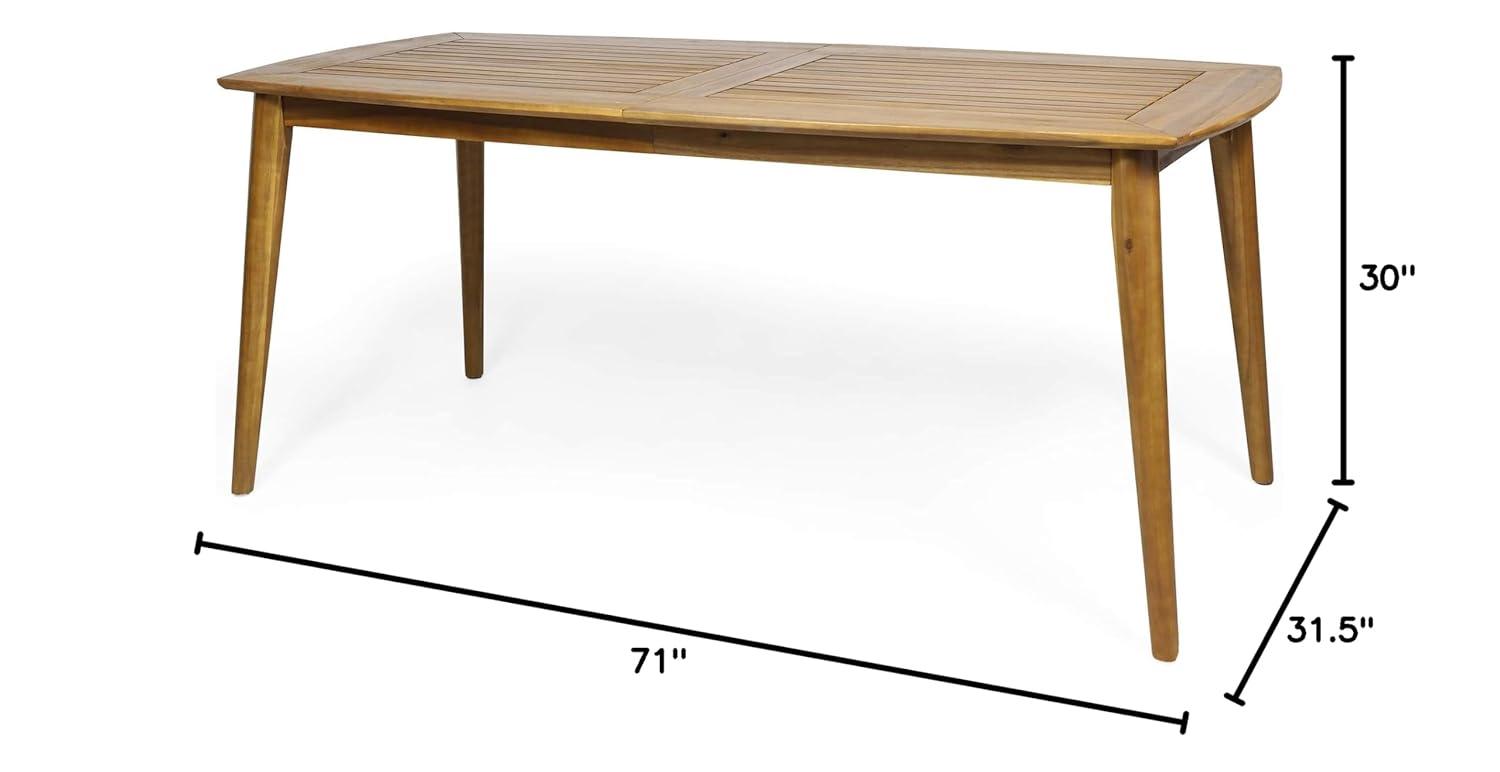 Christopher Knight Home Gwendolyn Outdoor Rustic Acacia Wood Dining Table, Teak