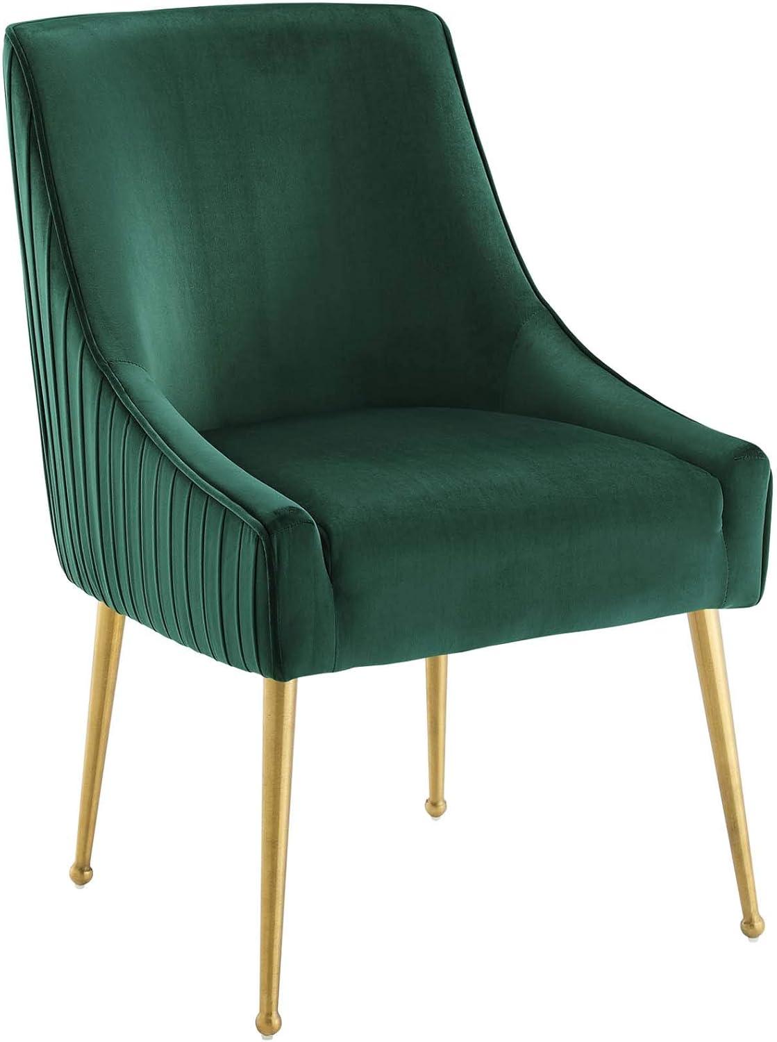 Discern Pleated Back Upholstered Performance Velvet Dining Chair by Modway