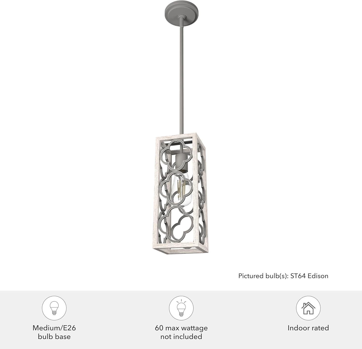 Gablecrest Distressed White Aluminum Mini Pendant Light