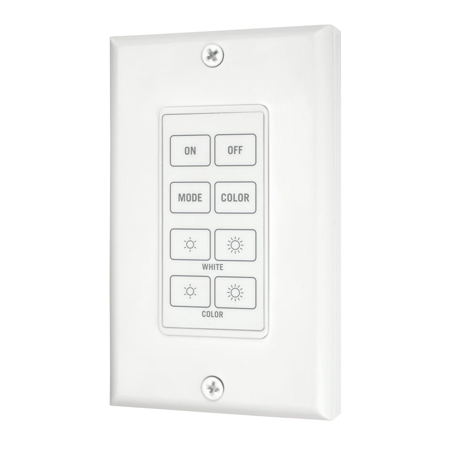 Wireless Wall Mount Touchpad for RGB+W LED Dimmers