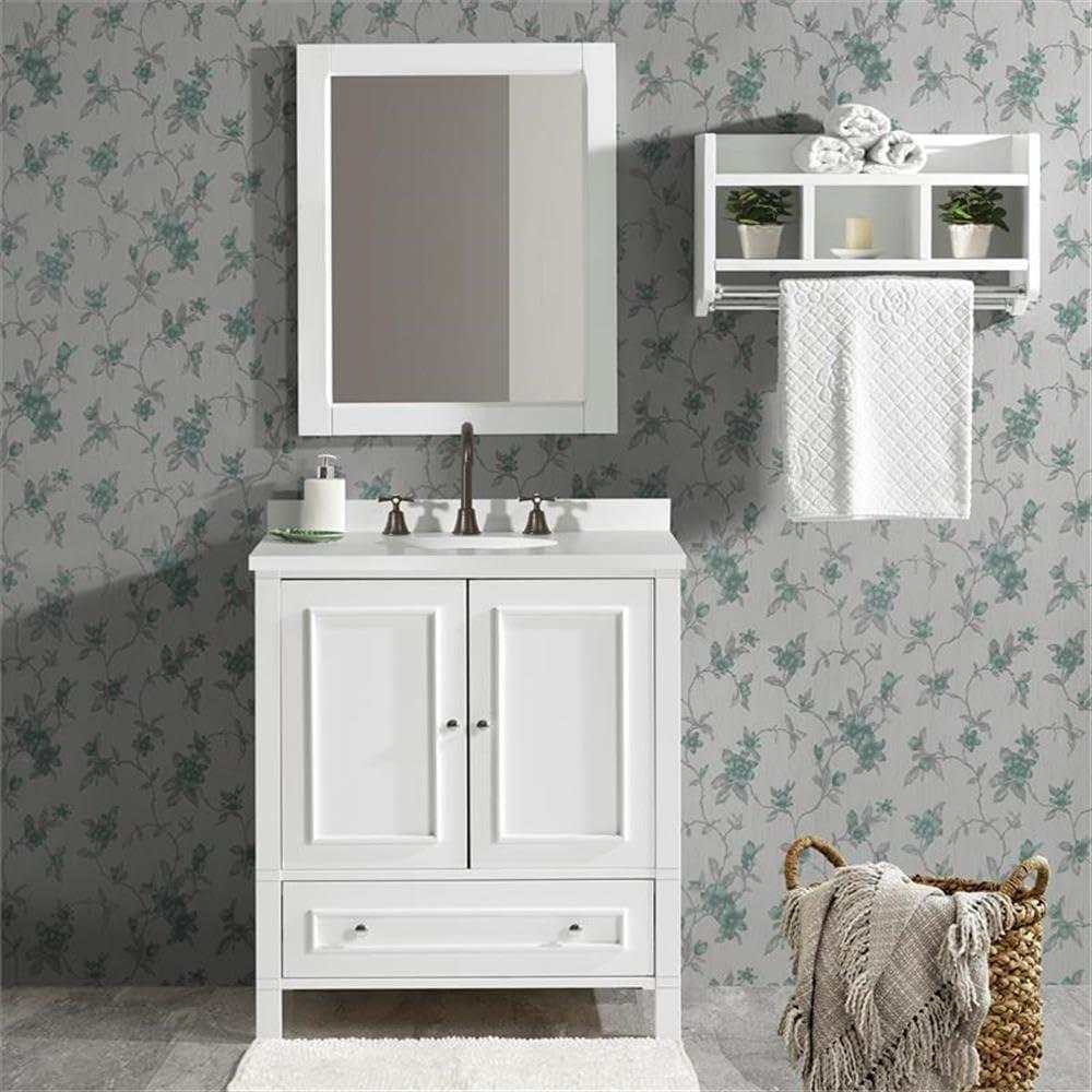 Williamsburg 30"W Transitional Style Vanity Cabinet With Soft Close Doors And Drawers