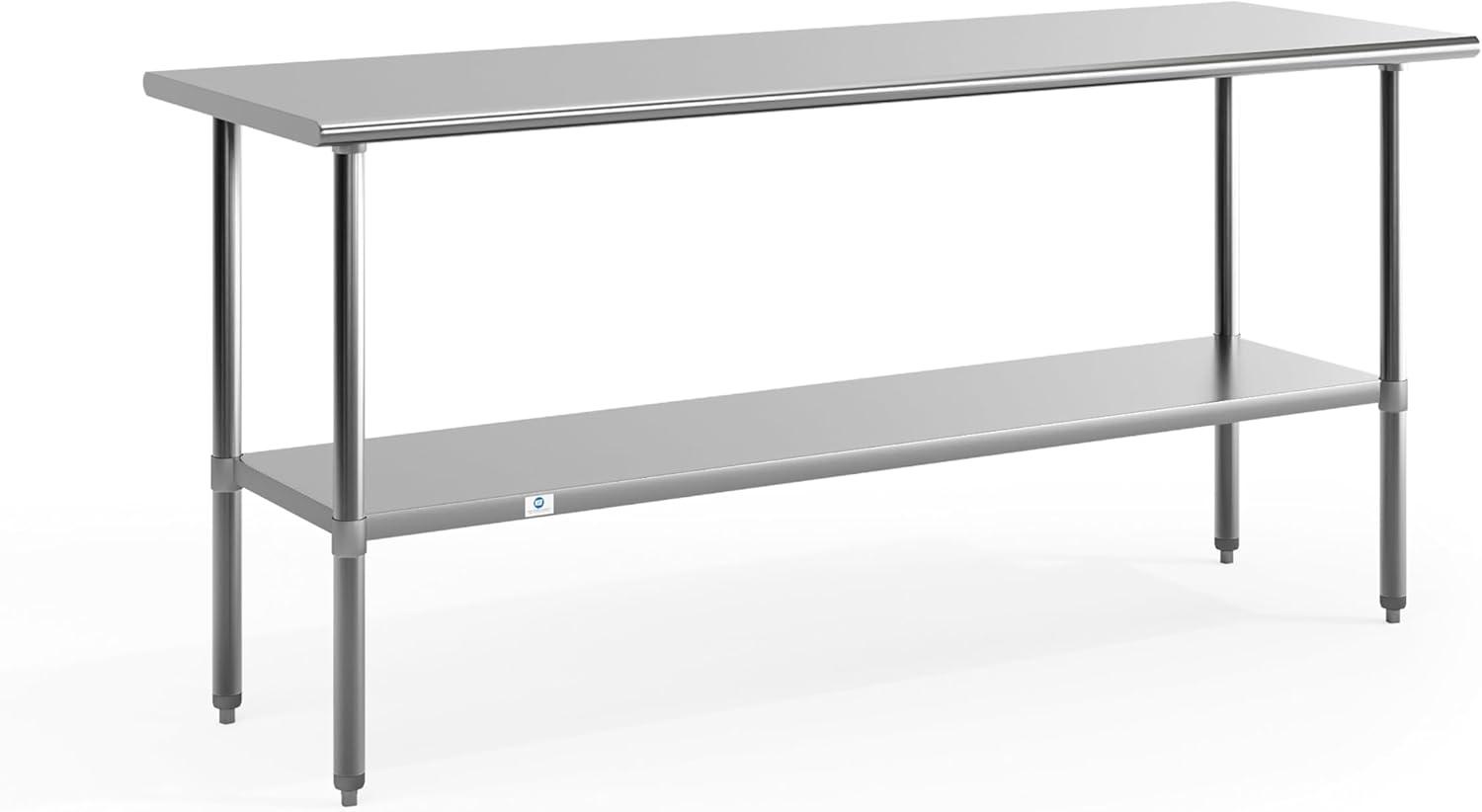 Woodford Stainless Steel 18 Gauge Work Table with Undershelf - NSF Certified