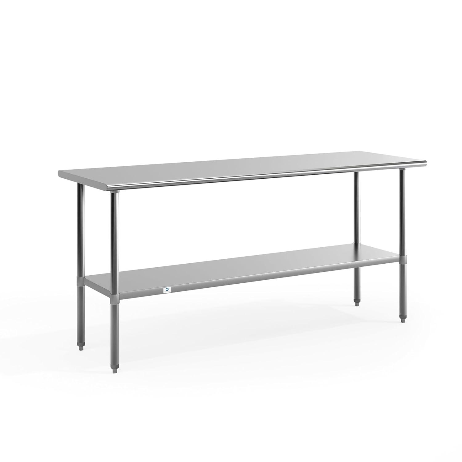 Flash Furniture Woodford NSF Certified Stainless Steel Prep and Work Table with Undershelf