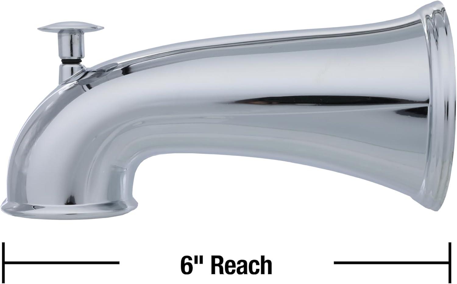 Danco 6 in. Decorative Tub Spout with Pull Up Diverter in Chrome (10315)