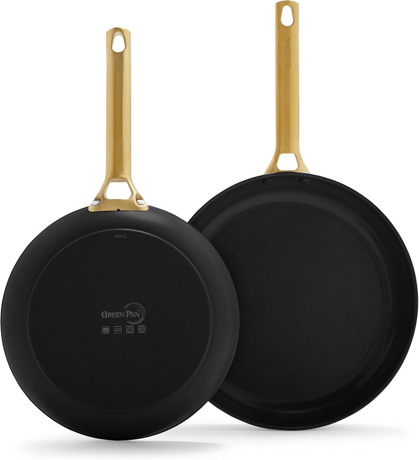 GreenPan ™ Reserve Black 2-Piece 10" and 12" Ceramic Non-Stick Frying Pan Set