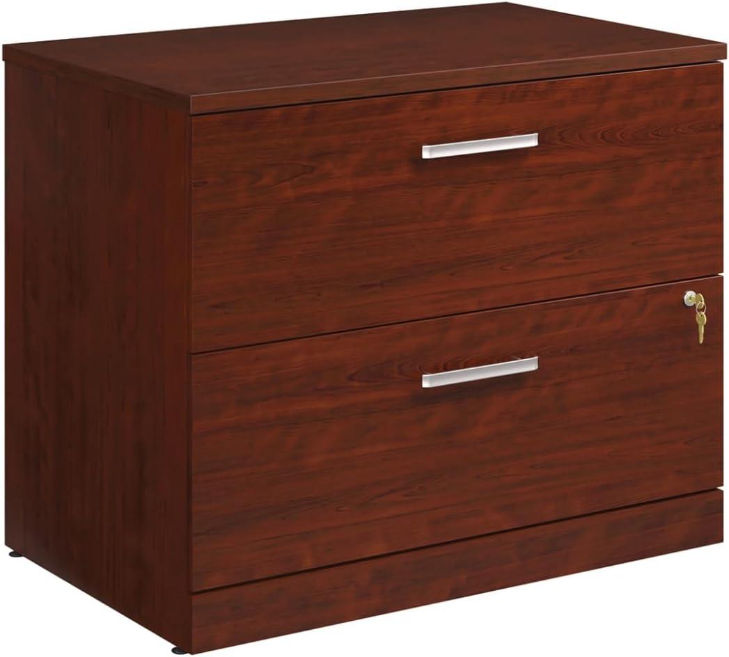 Classic Cherry 2-Drawer Lockable Lateral Filing Cabinet