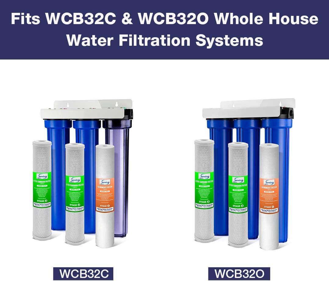 iSpring F3WCB32 20X2.5-In Replacement Cartridges for WCB32O/WCB32C and RCB3P Water Filtration System