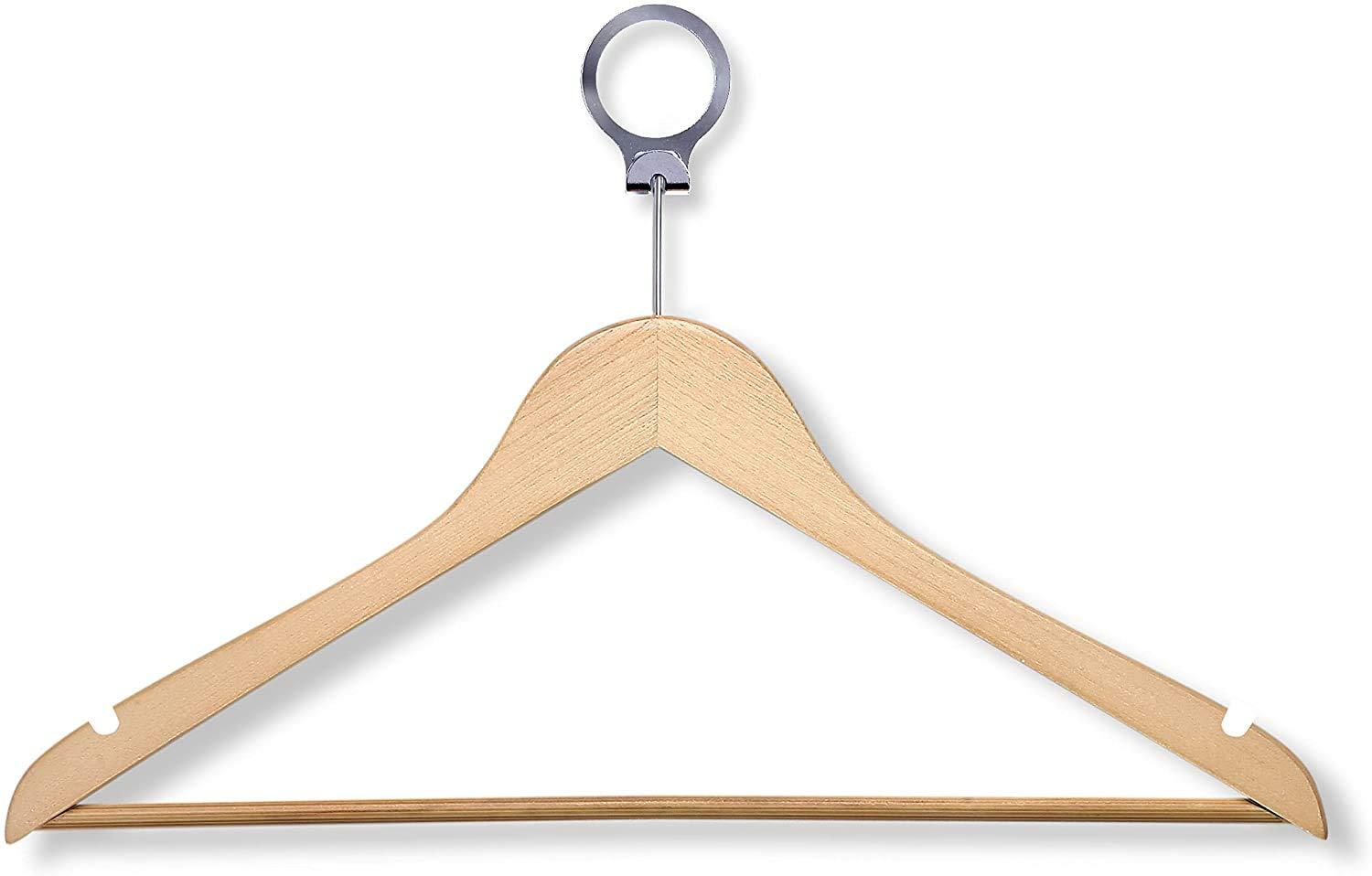 Rebrilliant Rogin Wood Standard Hanger for Suit/Coat (Set of 24)