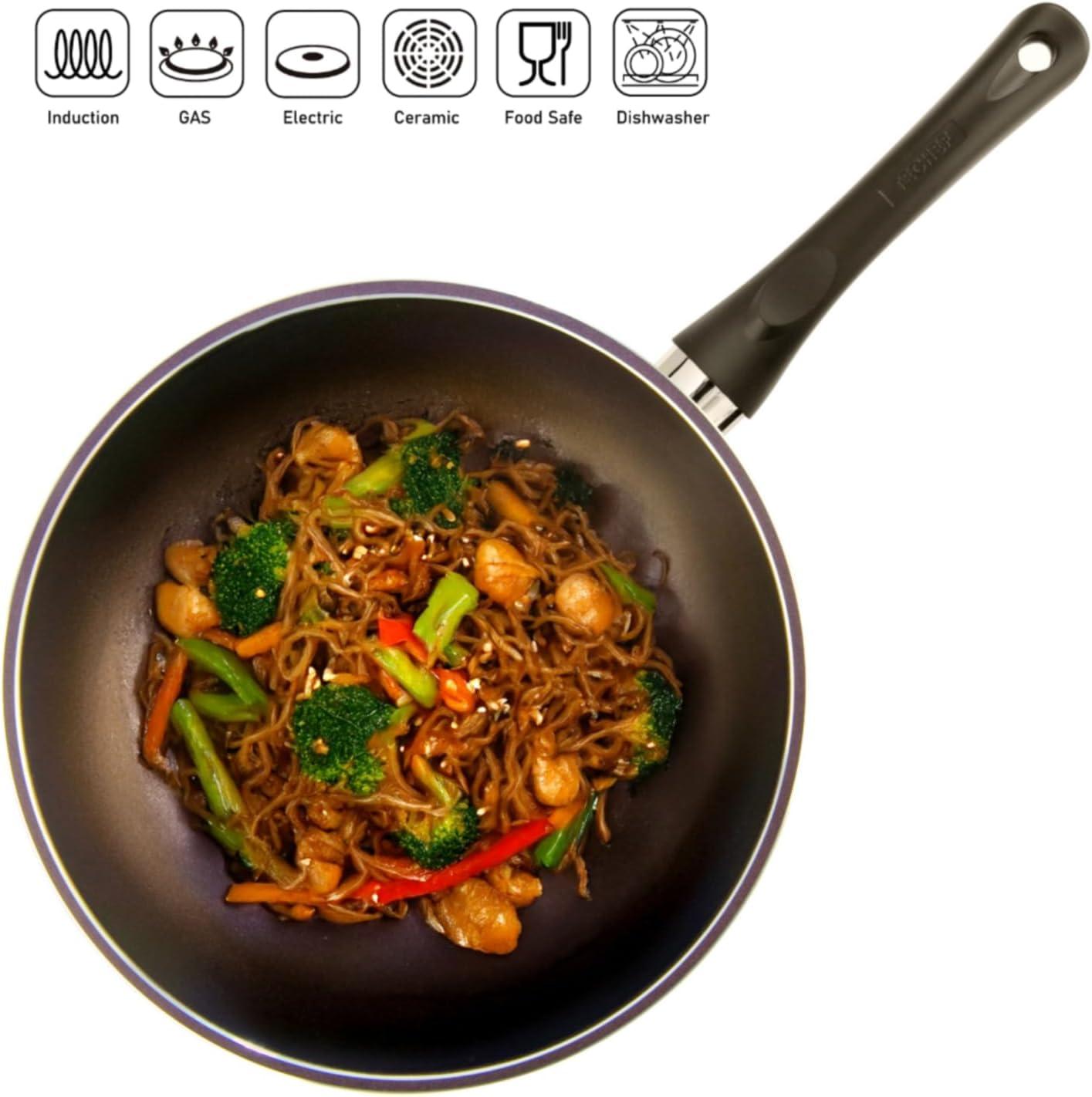 TECHEF Art - 12" Nonstick Wok/Stir-Fry Pan with Cover