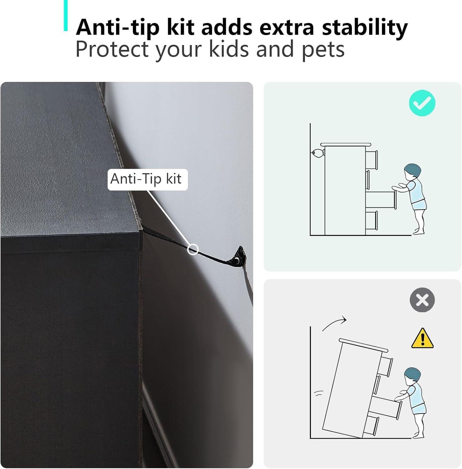 Ebern Designs Farmhouse Cherry Red Curved Tall 4 Drawers Dresser for Bedroom, 4 Chest of Drawers for Closet