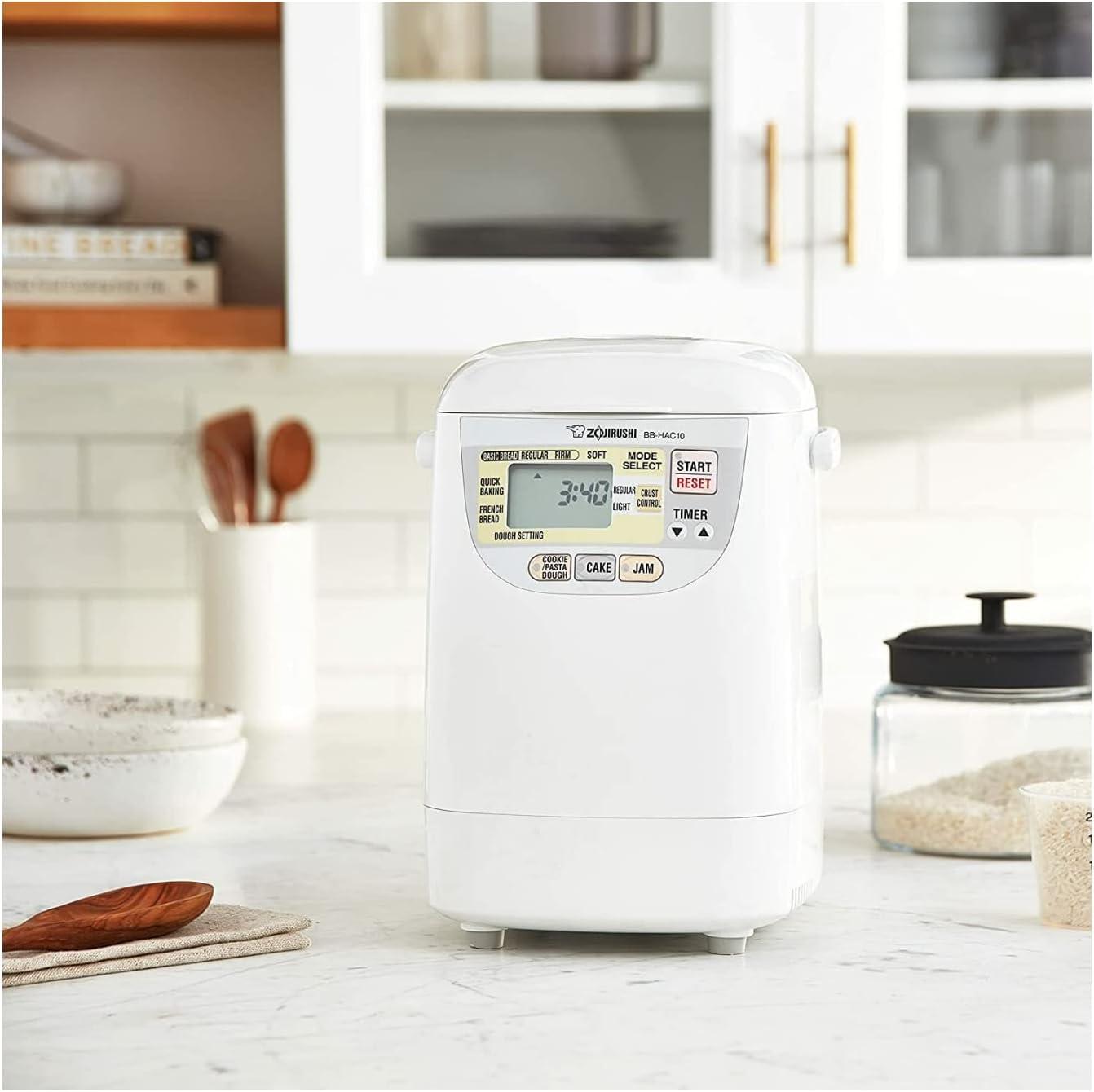 Zojirushi Home Bakery Bread Baker - BB-HAC10WZ: 8 Settings, 1 lb Capacity, Delay Timer, Digital Control, White