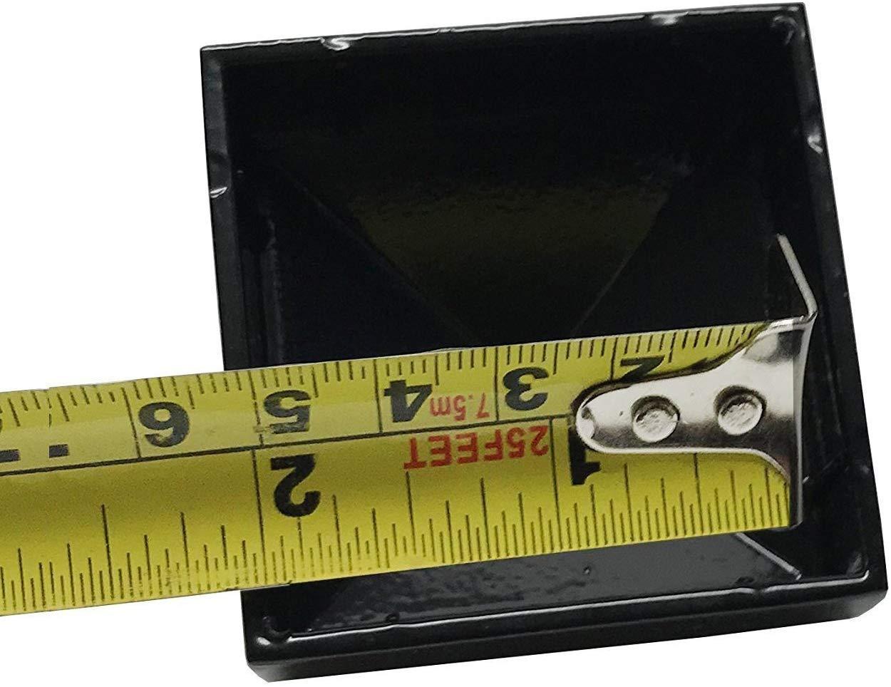 Tapa de Poste Piramidal de Aluminio de 4" x 4" para Postes de Metal - Ajuste a Presión - Negro