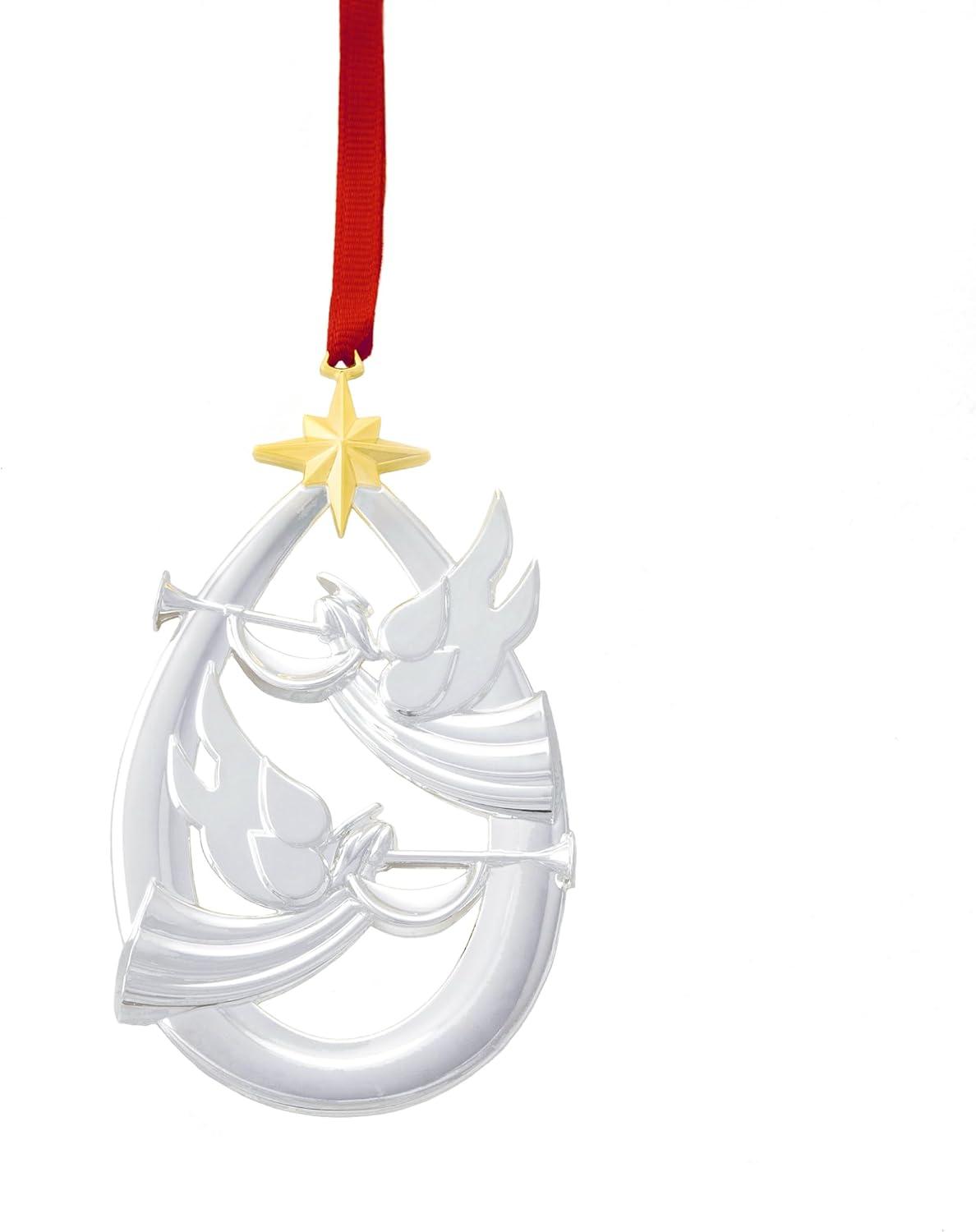 Silver and Gold Angel Christmas Tree Ornament Set