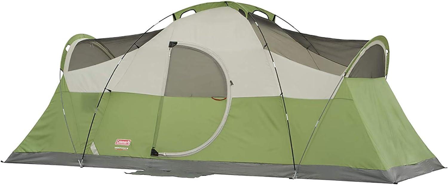 Coleman Montana 8-Person Dome Tent, 1 Room, Green