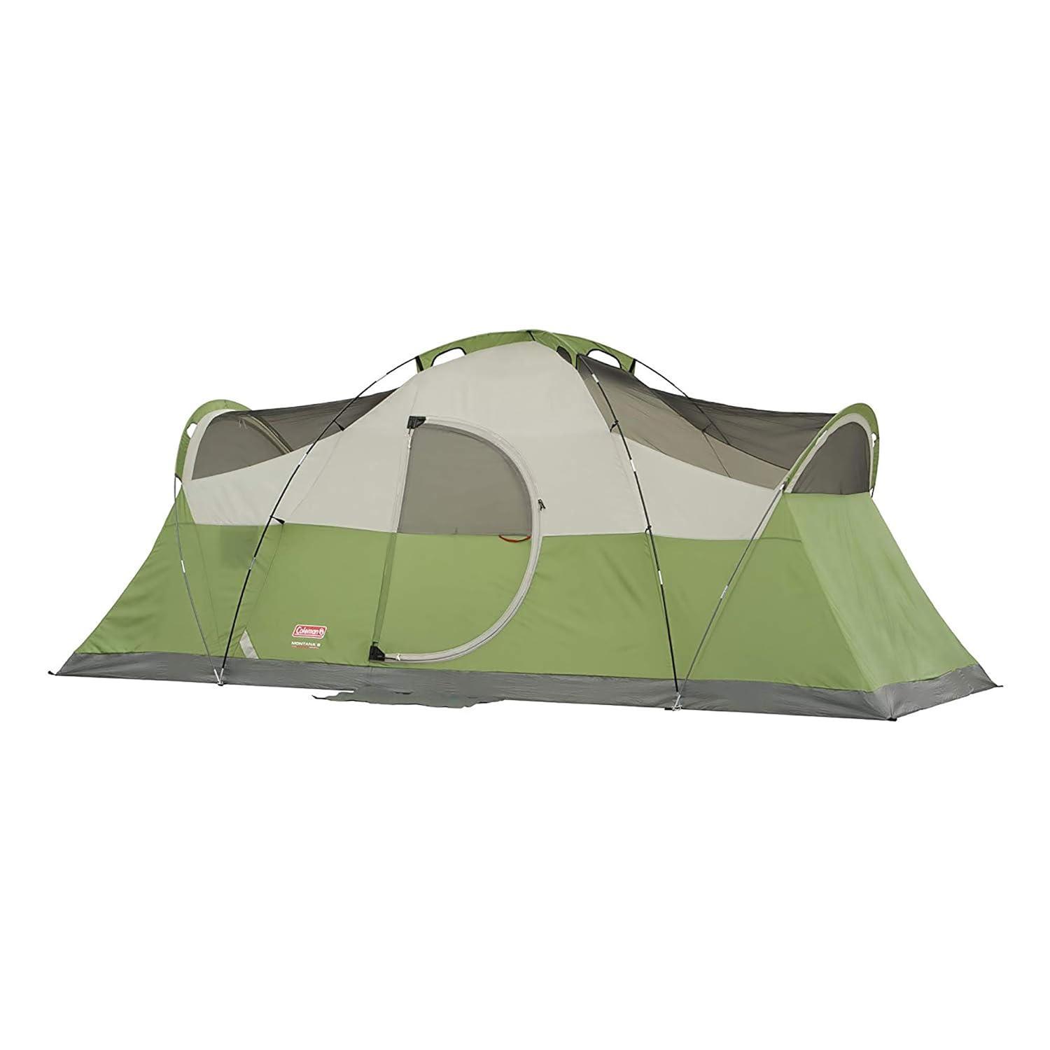 Coleman Montana 8-Person Dome Tent, 1 Room, Green