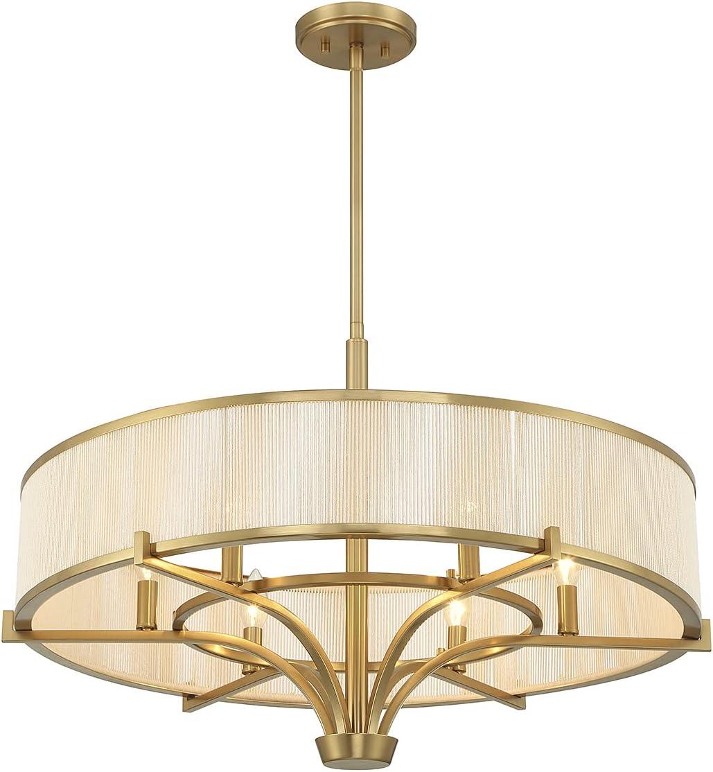 Savoy House Wynwood 6 - Light Chandelier in  Warm Brass