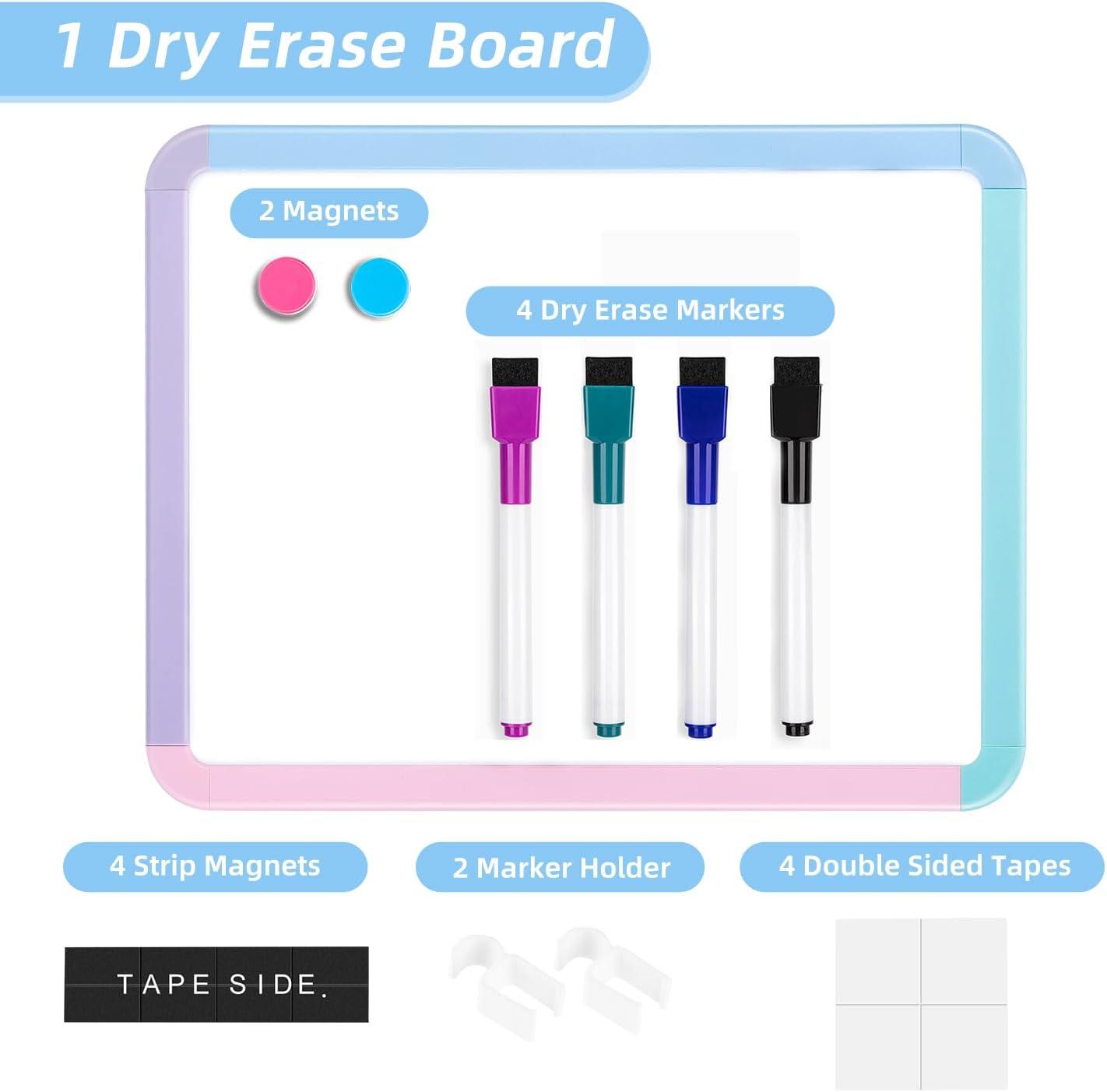 VUSIGN Small Dry Erase Whiteboard, 8.5 x 11 Inches White Board for Kids, Students, Fridge, Locker, Mini Dry Erase Board