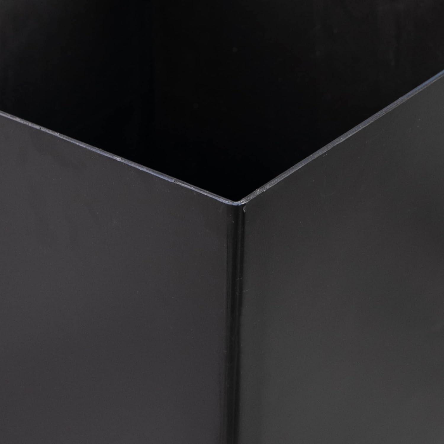 Outsunny Set of 3 Tall Planters with Drainage Hole, 28" Outdoor Flower Pots, Indoor Planters for Porch Patio and Deck, Black