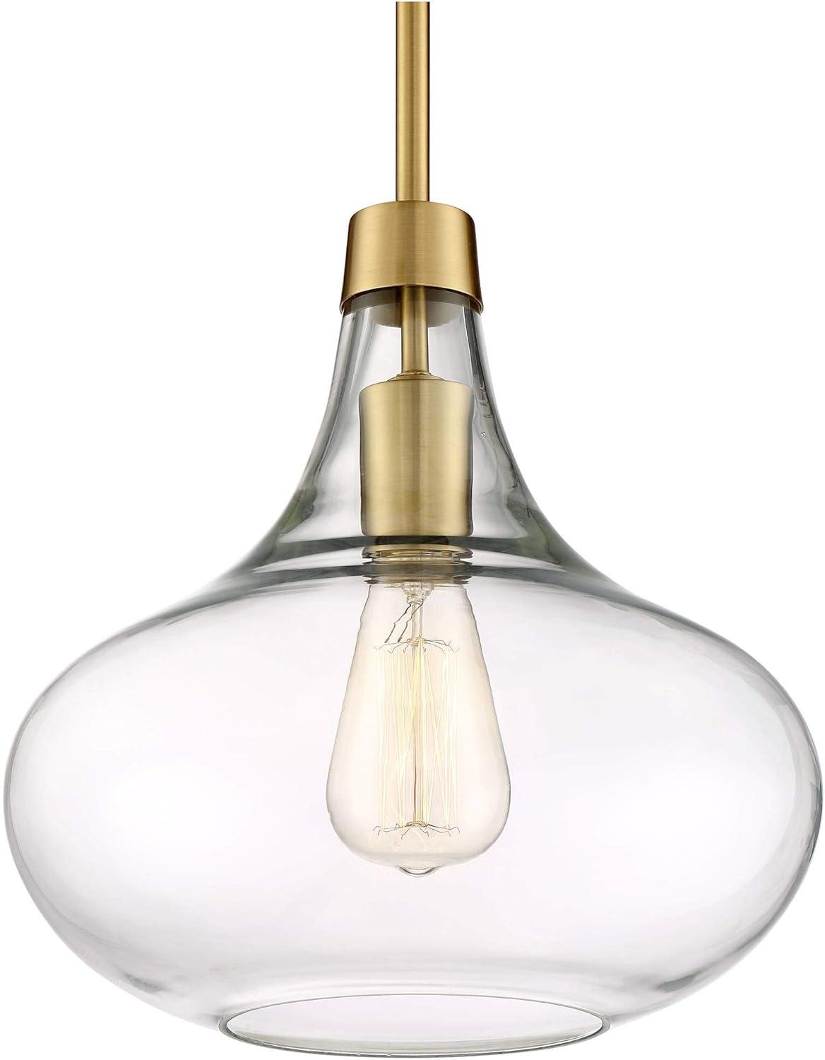 Possini Euro Design Asni Warm Gold Metal Mini Pendant 11" Wide Modern Clear Glass 4-Light Fixture for Dining Room Kitchen Island