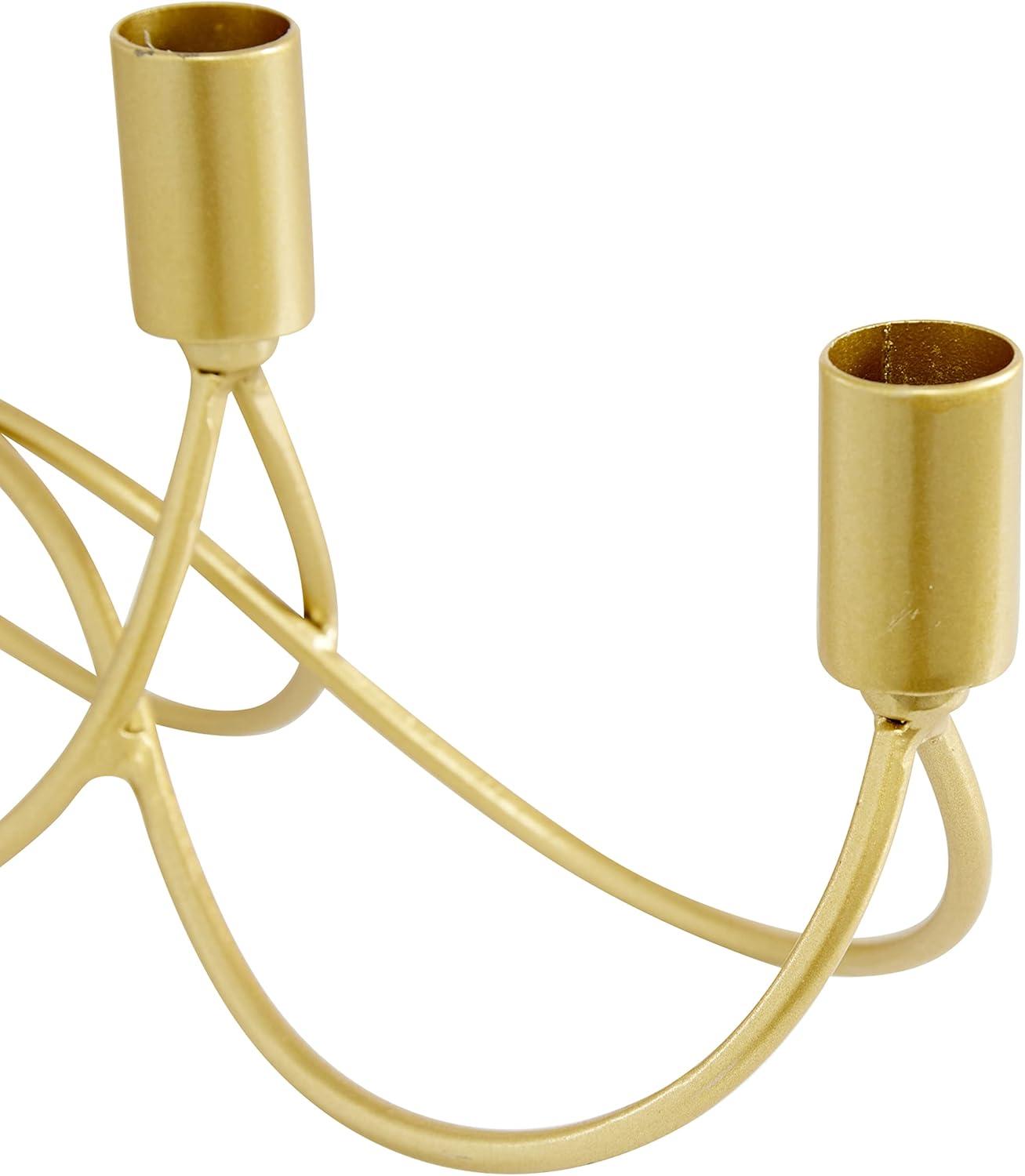 Cosmoliving By Cosmopolitan Gold Metal Contemporary Candelabra