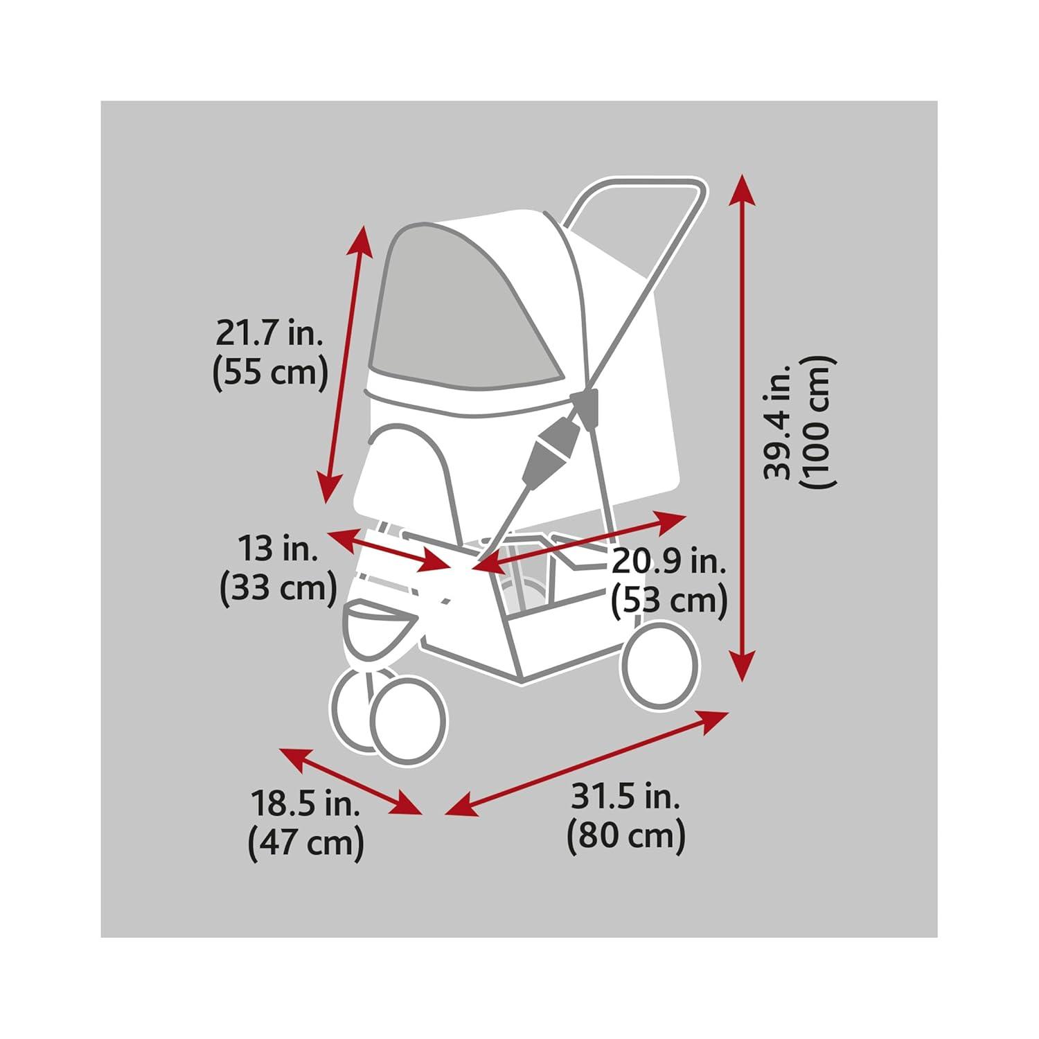 TRIXIE TRIXIE Dog Stroller for Small Dogs and Cats, Lightweight and Compact Pet Stroller