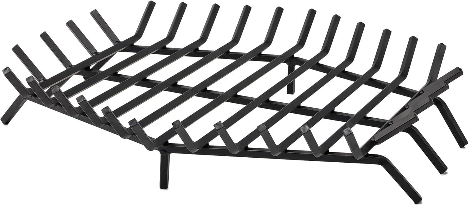 HexaFlame 36" Black Steel Outdoor Fireplace Grate