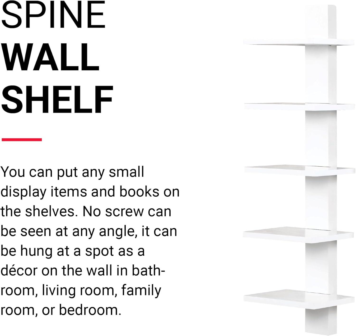 Spine Wall Book Shelves Stylish and Functional - Proman Products