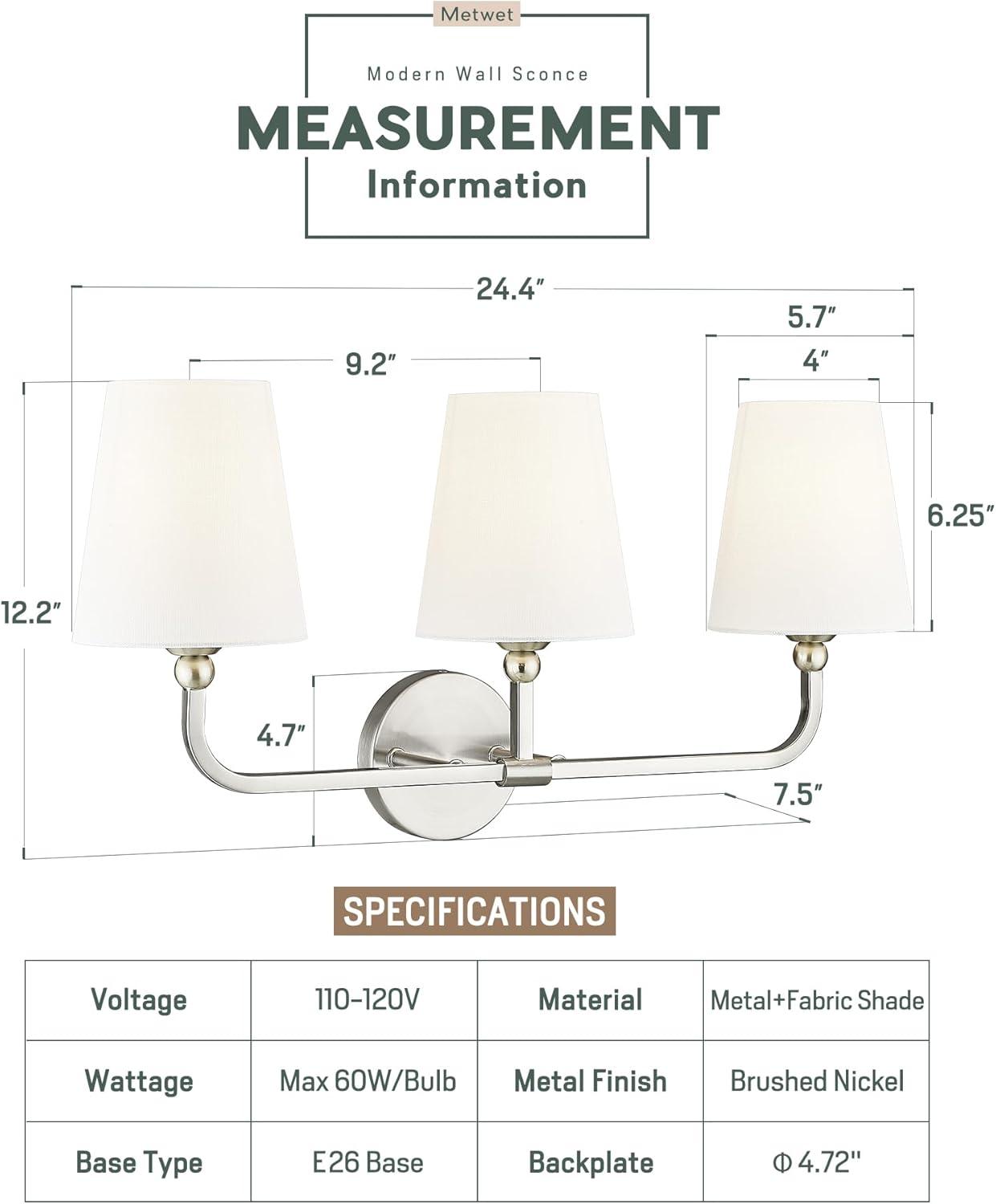 Capital Lighting - Dawson - 3 Light Transitional Bath Vanity Approved for Damp