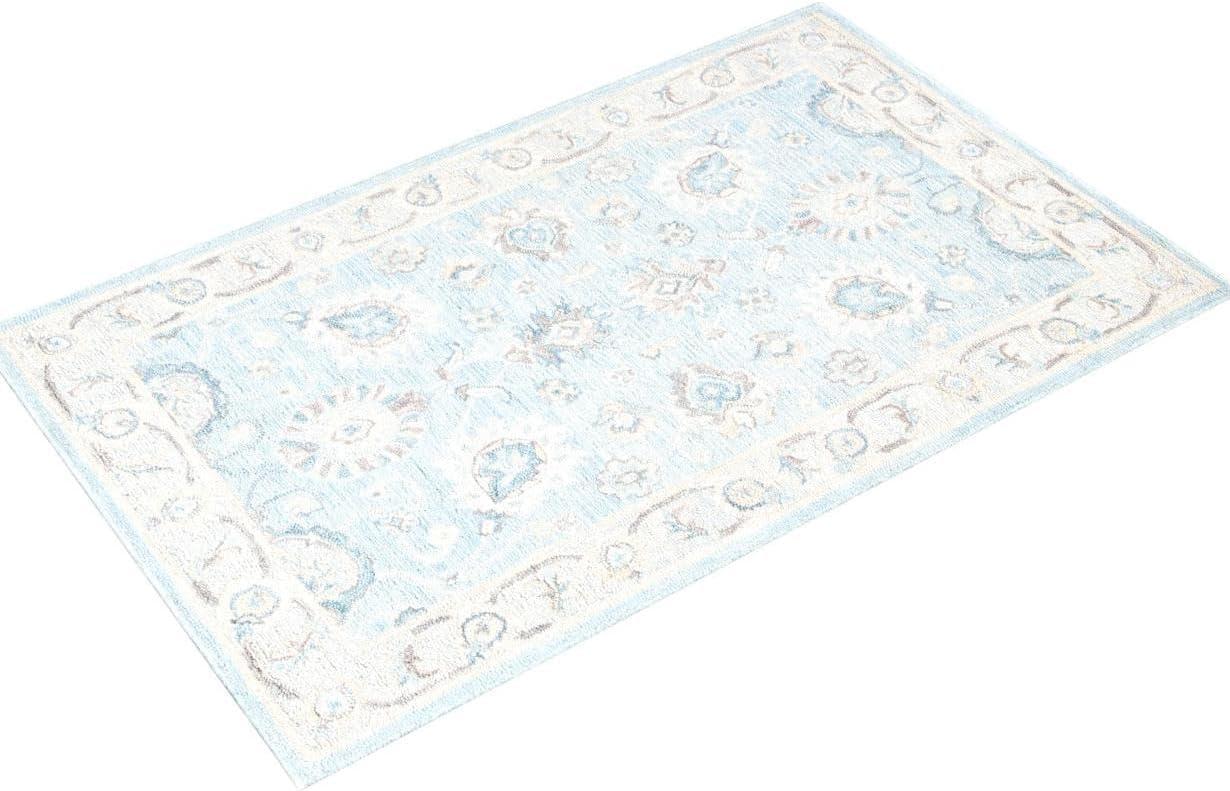 Blossom BLM702 Hand Tufted Area Rug - Grey/Multi - 5'x8' - Safavieh.