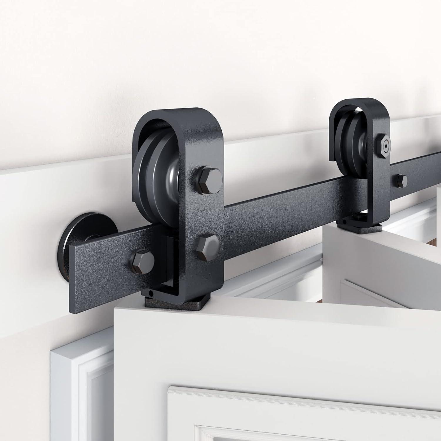 MAXAYA 36" Bifold Barn Door Hardware Kit - Space Saving Folding ...