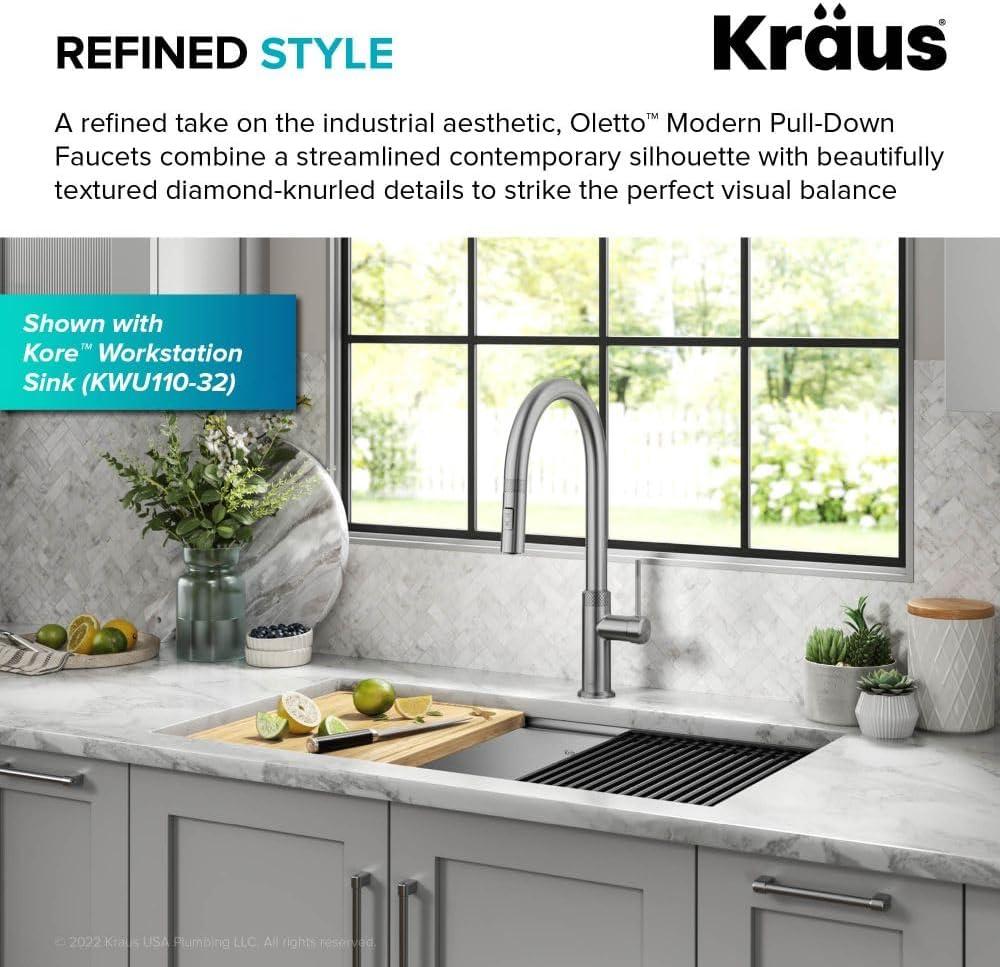 Kraus Oletto Single Handle High-arc Kitchen Faucet