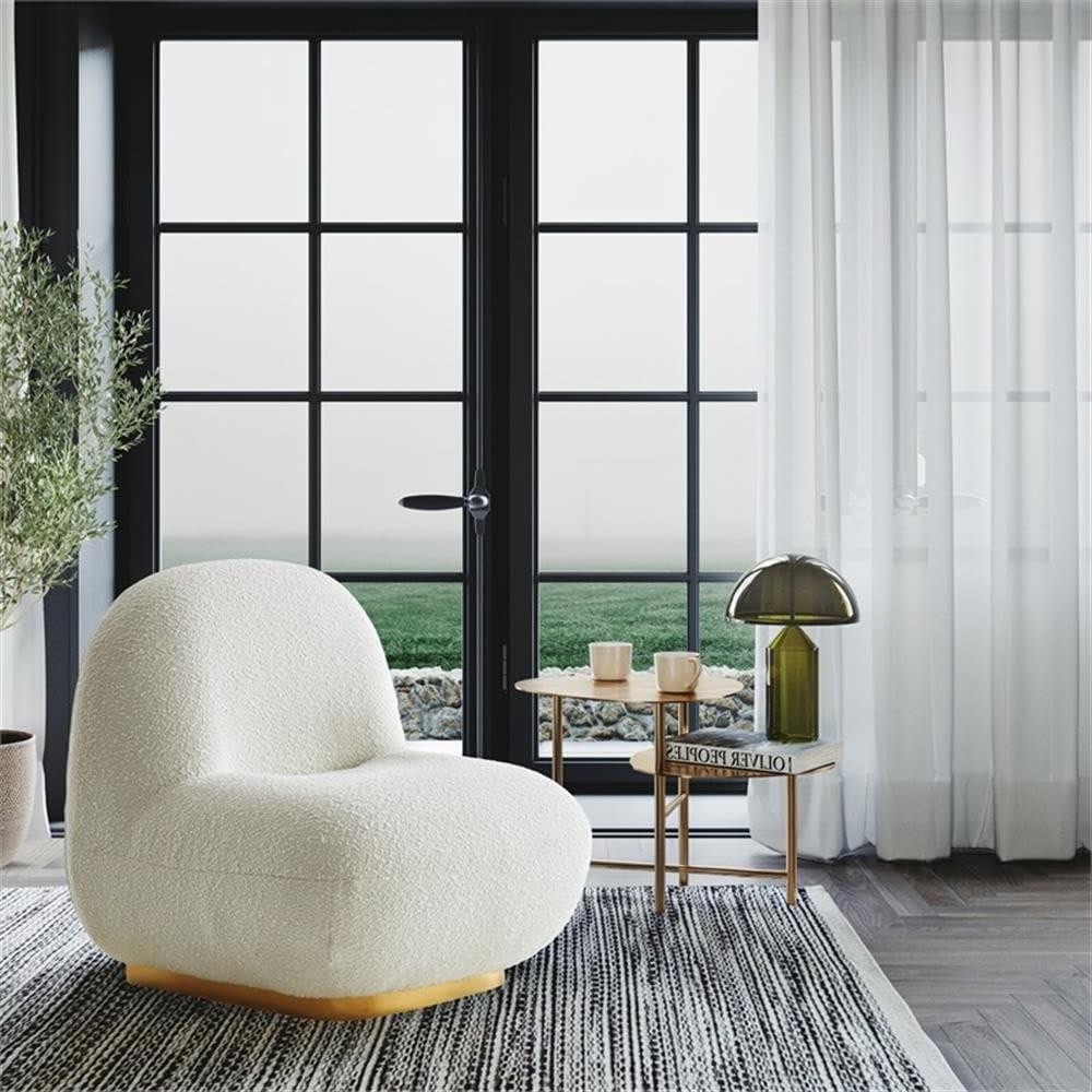 Meridian Furniture Liam Cream Boucle Fabric Accent Chair