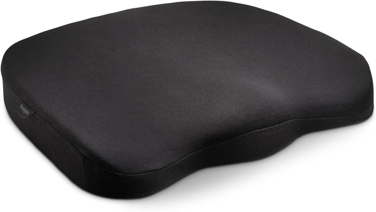 Black Ergonomic Memory Foam Seat Cushion with Removable Cover