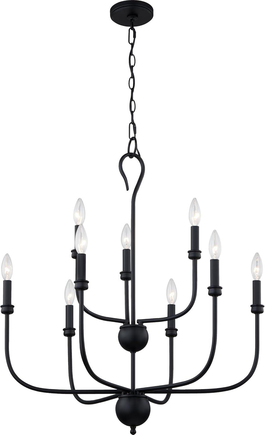 Quoizel Lighting  - Blanche - 9 Light Chandelier in Matte Black