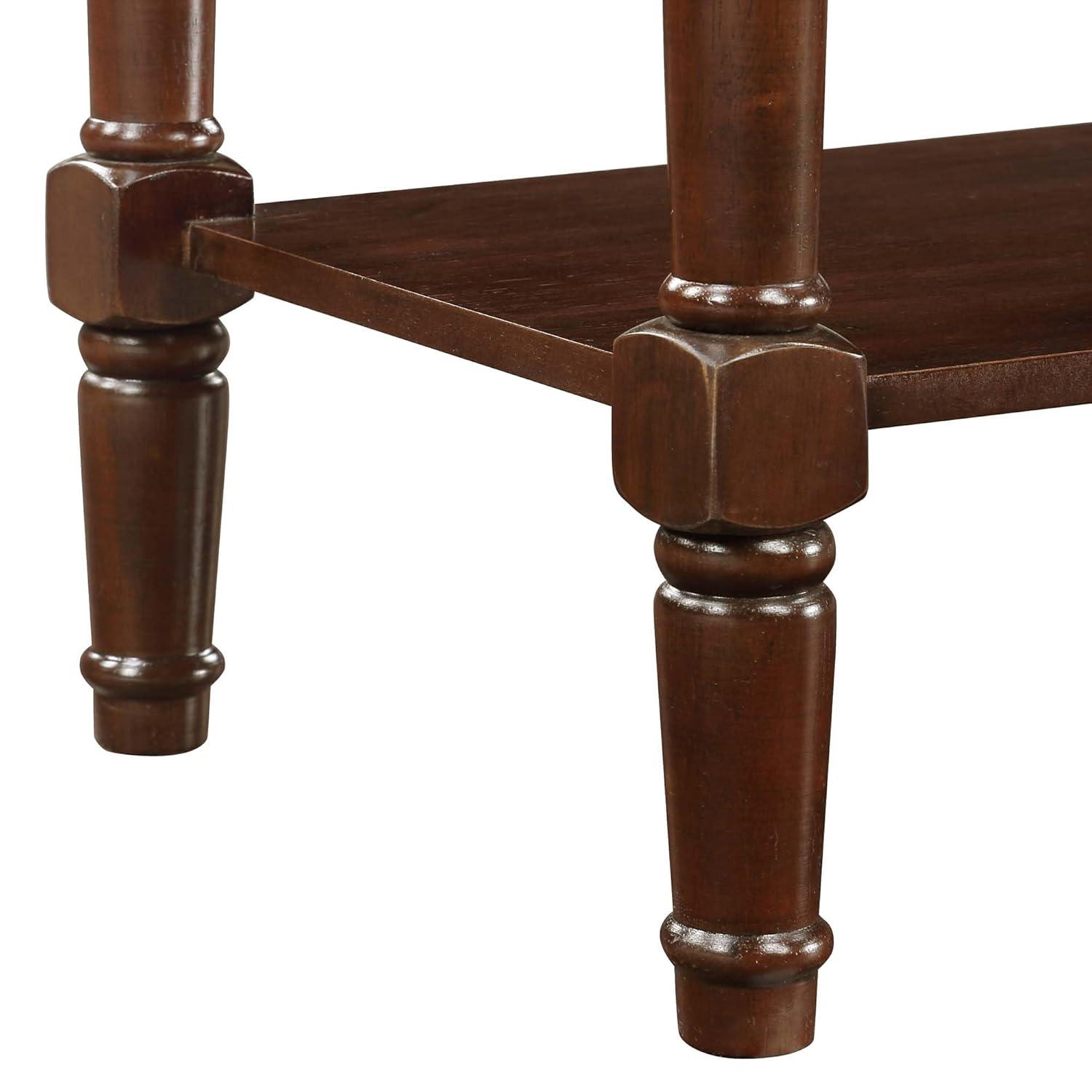 Convenience Concepts Country Oxford 2 Drawer Console Table with Shelves, Espresso