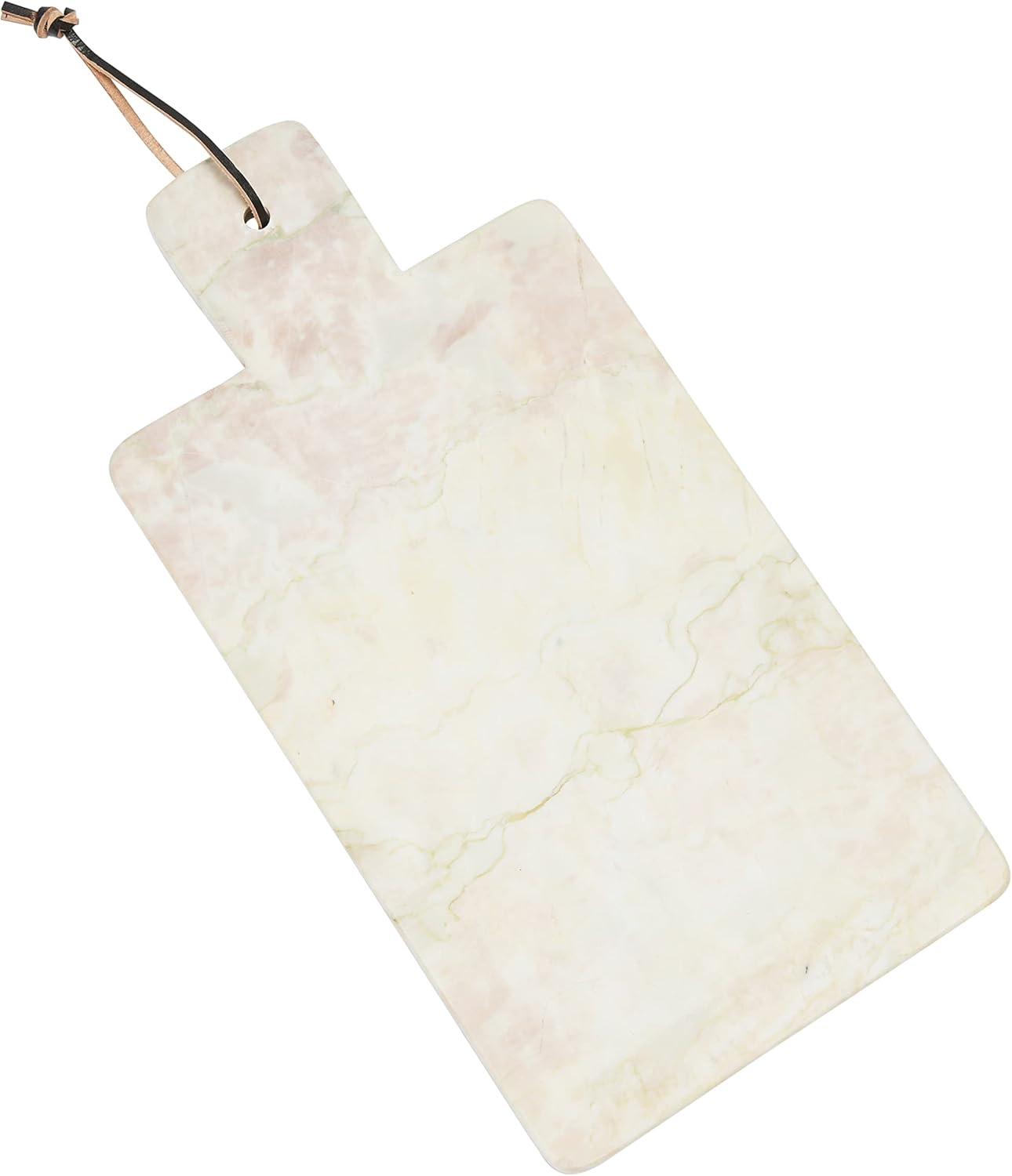 Sage Marble Rectangular Cutting Board with Leather Tie