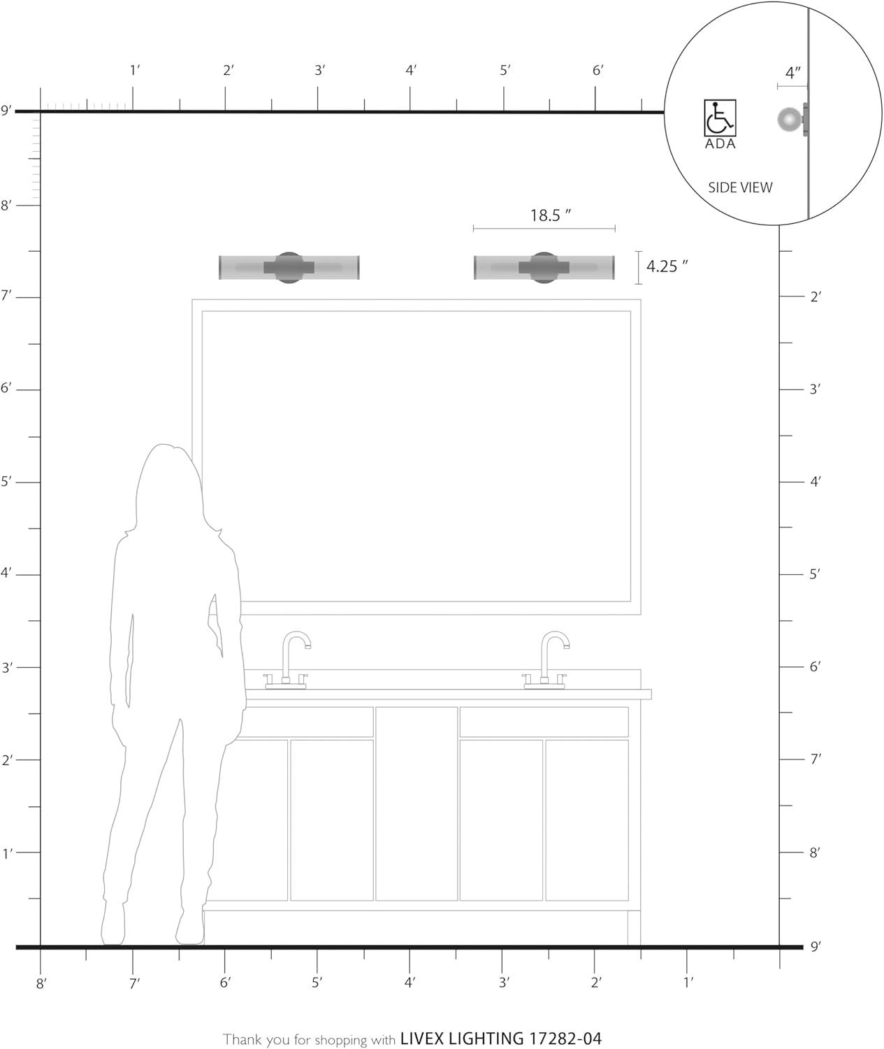 Northboro 2 - Light Dimmable Vanity Light