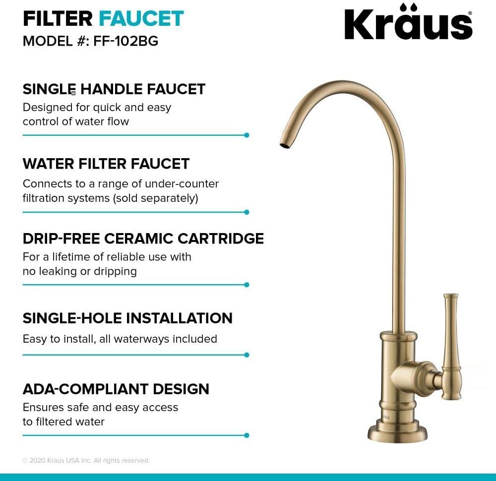 Kraus Purita 2-Stage Under-Sink Filtration System with Allyn Cold Water Dispensers