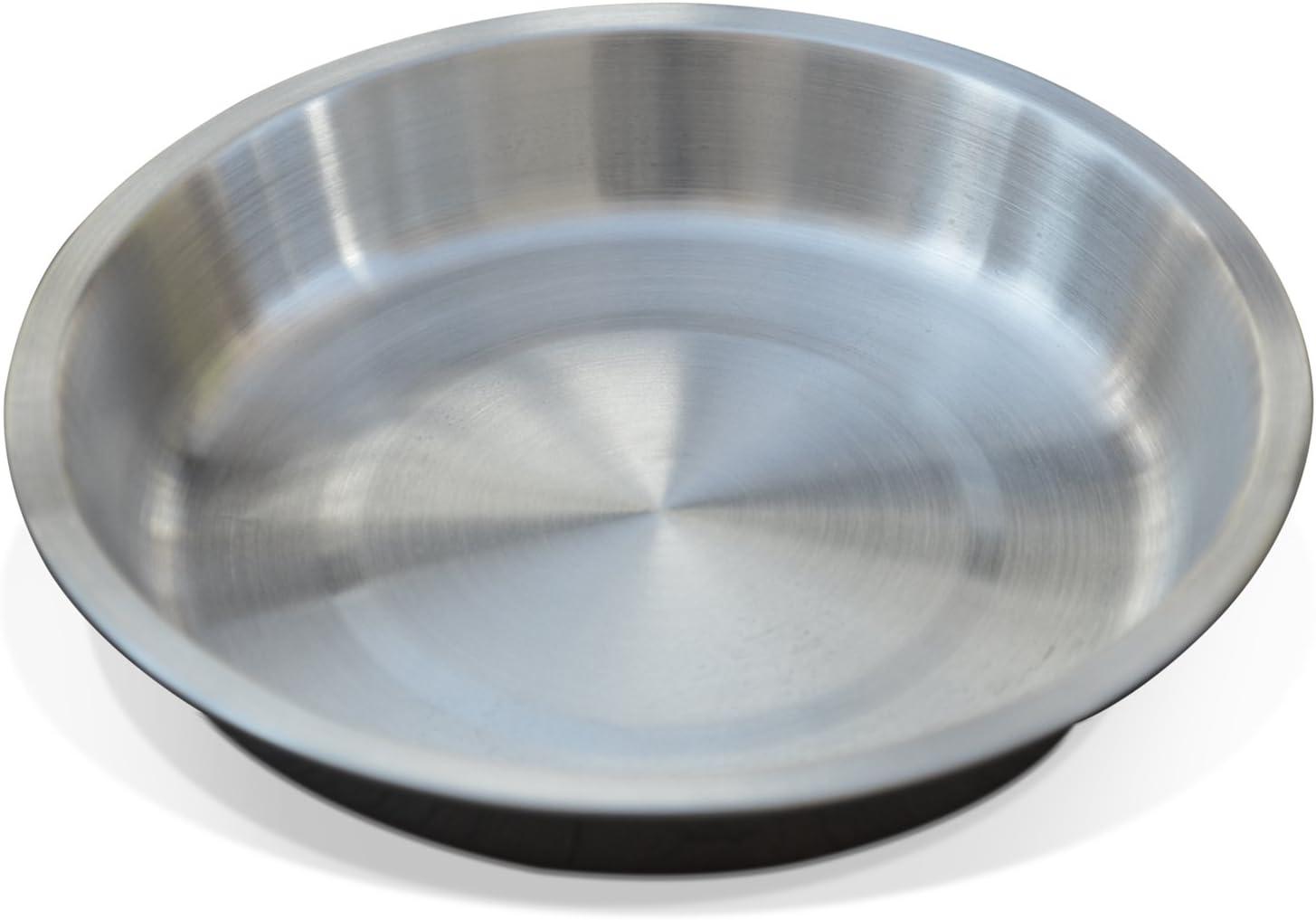 Small Brushed Stainless Steel Elevated Cat Bowl