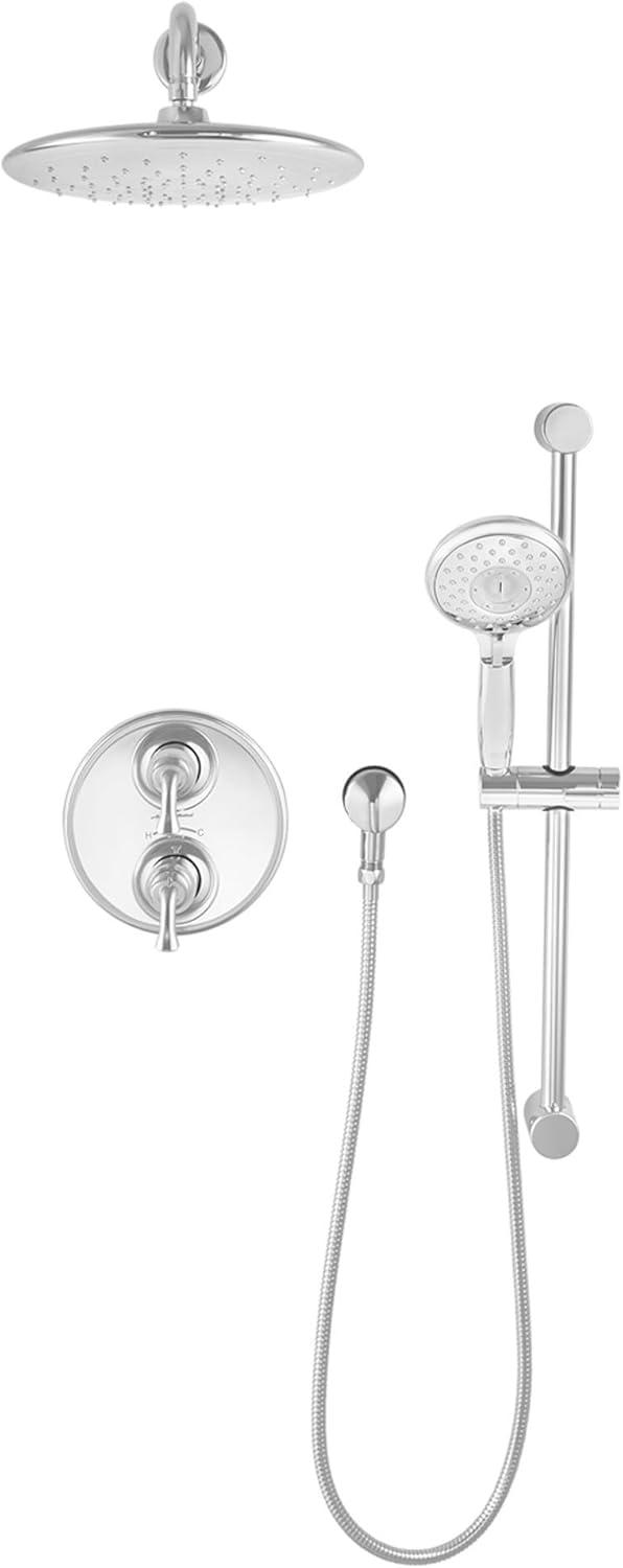 Polished Chrome 11-inch Adjustable Rain Shower Head