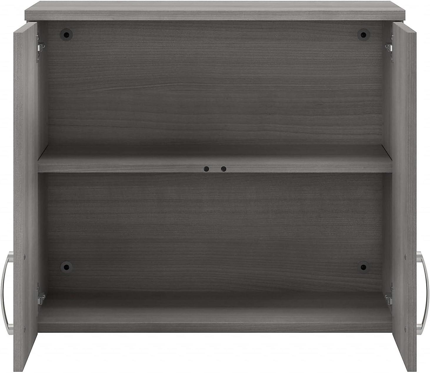 Platinum Gray Adjustable 2-Shelf Office Wall Cabinet