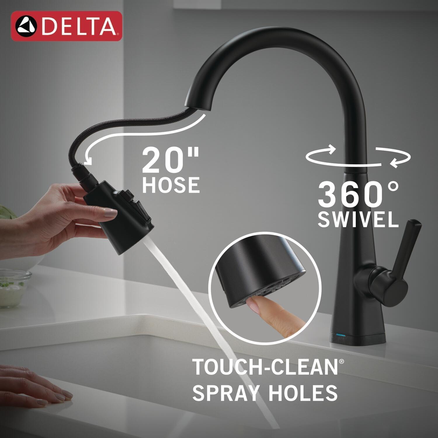 Lenta Pull Down Sprayer Touch Kitchen Sink Faucet, Touch Control Kitchen Faucet