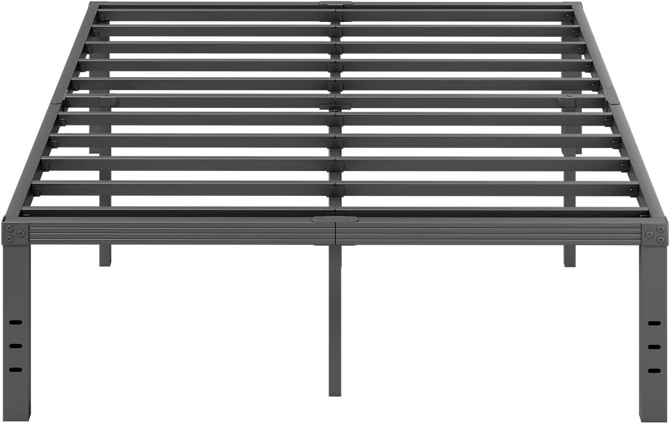 14 inches Queen Bed Frames No Box Spring Needed ,2500 lbs Heavy Duty Metal Platform Bed Frame with Storage Queen Size for Adult Black