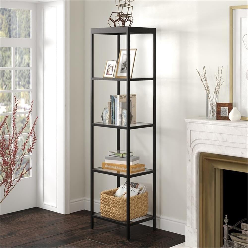 Blackened Bronze 70" Quintuple-Tier Rectangular Étagère